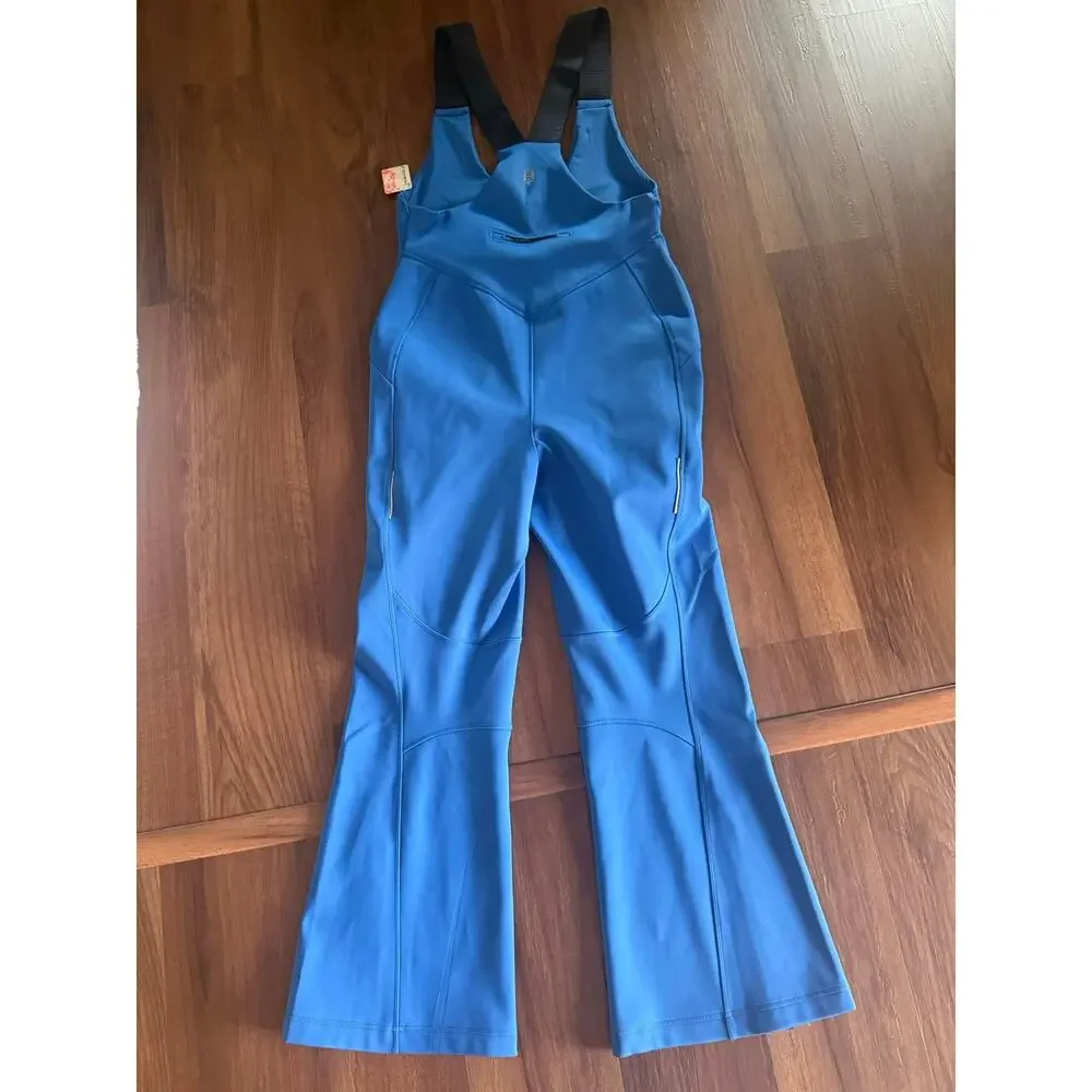 NWT Fp Movement Powder Vixen Softshell Bib Light Cobalt Sz XL Skiing Waterproof - Picture 11 of 12